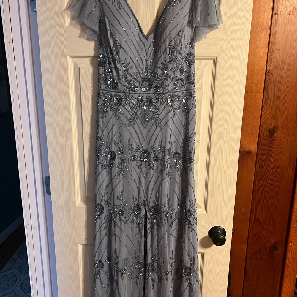 Adriana Papell Platinum MOB Dress Size 10